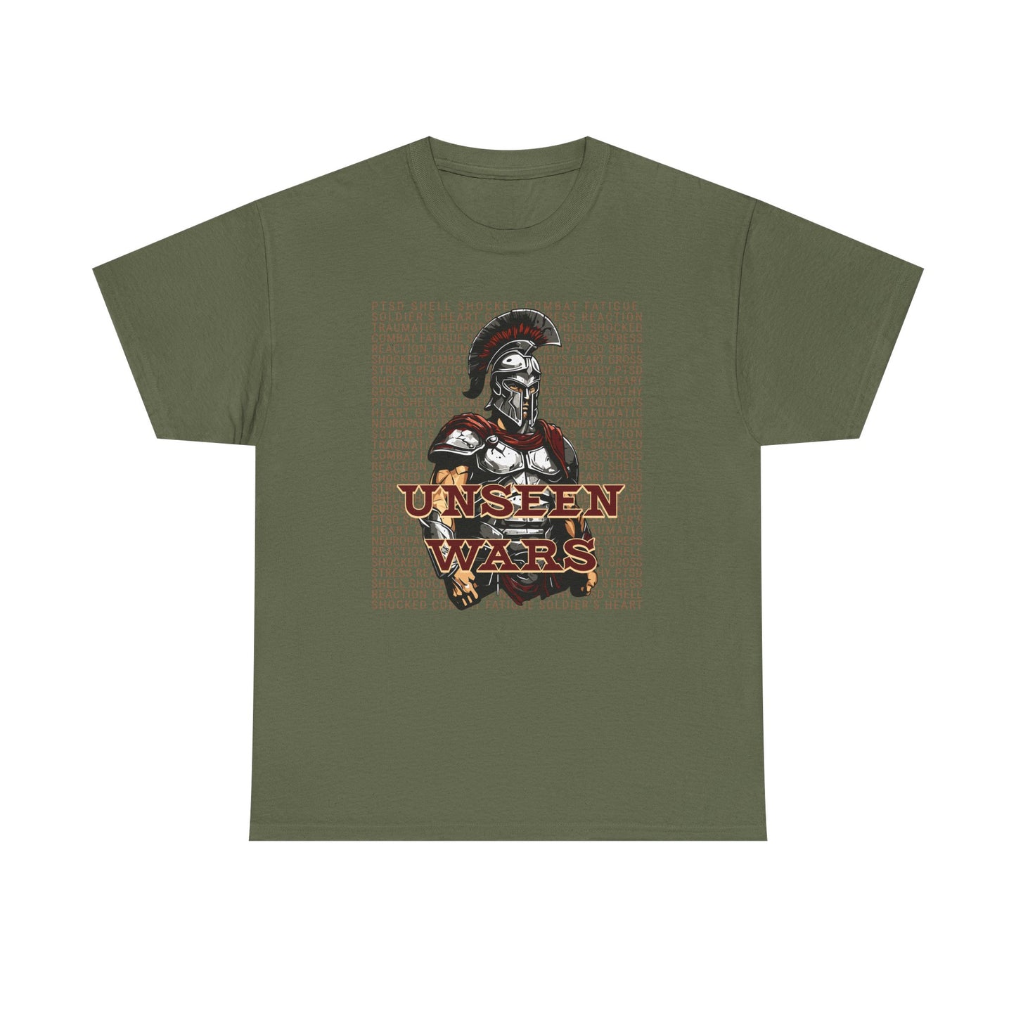 PTSD Unseen Wars Graphic Unisex Tee Heavy Cotton Tee