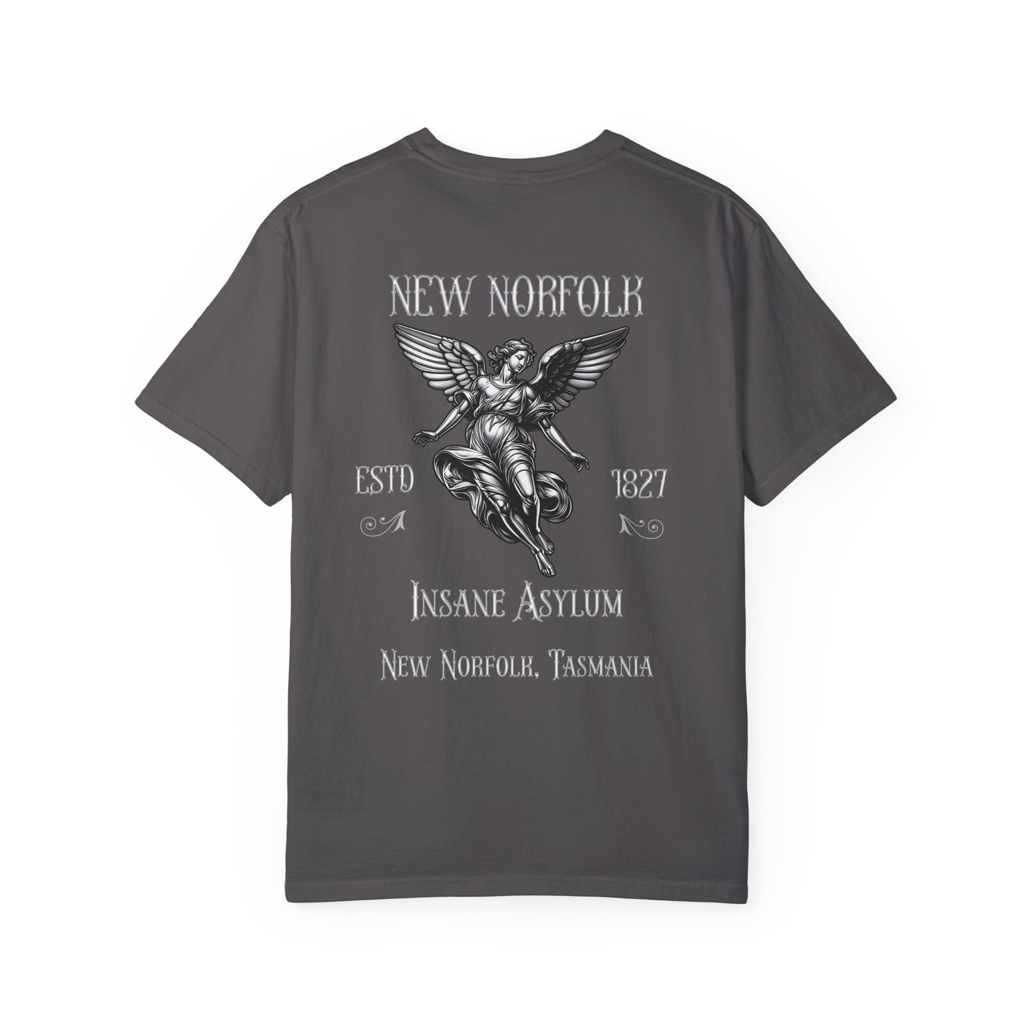 Insane Asylum in Tasmania 1800's Mental Health Awareness Graphic Tee Printed on Back