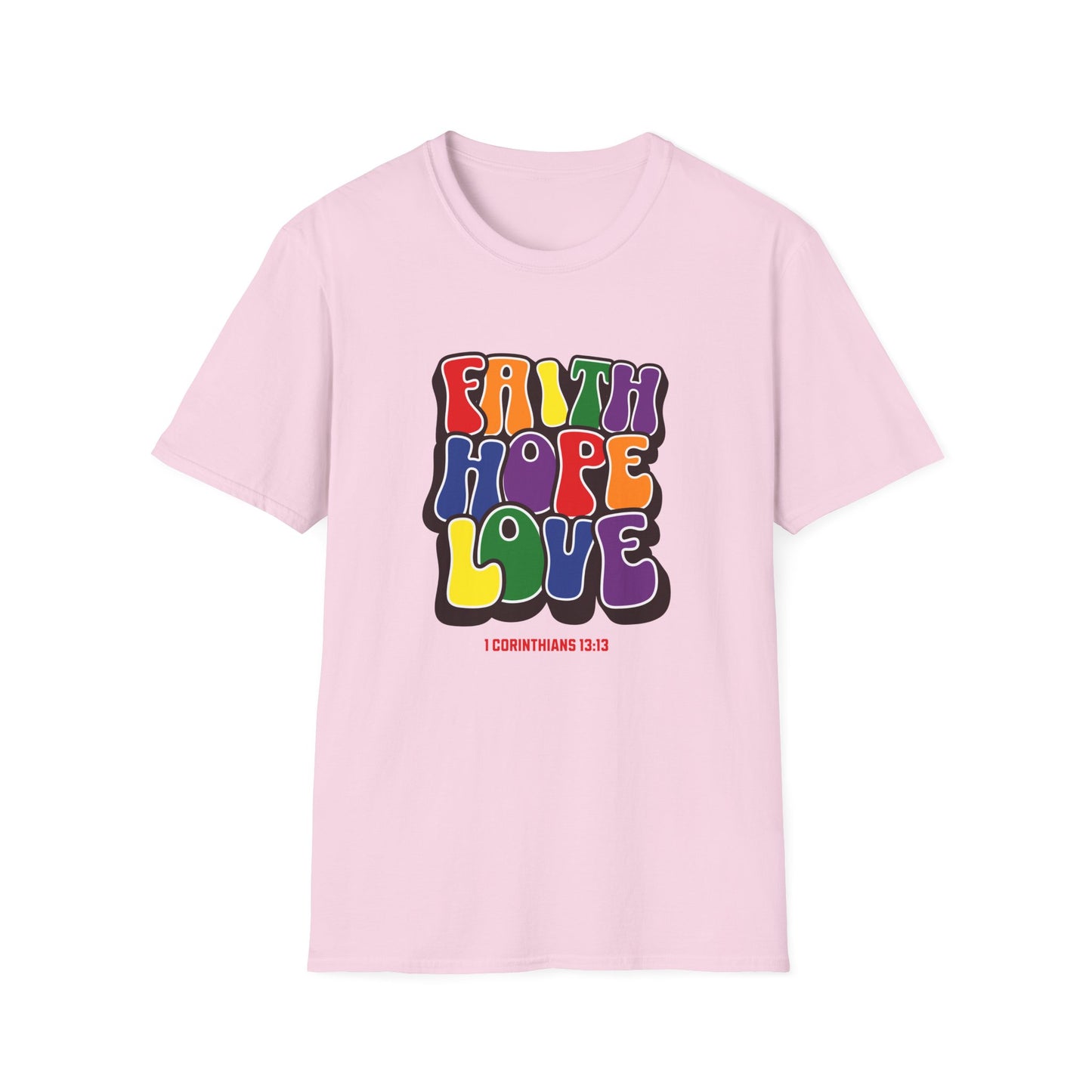 Faith Hope Love Unisex Tee - Mental Health Awareness - 1 Corinthians 13:13