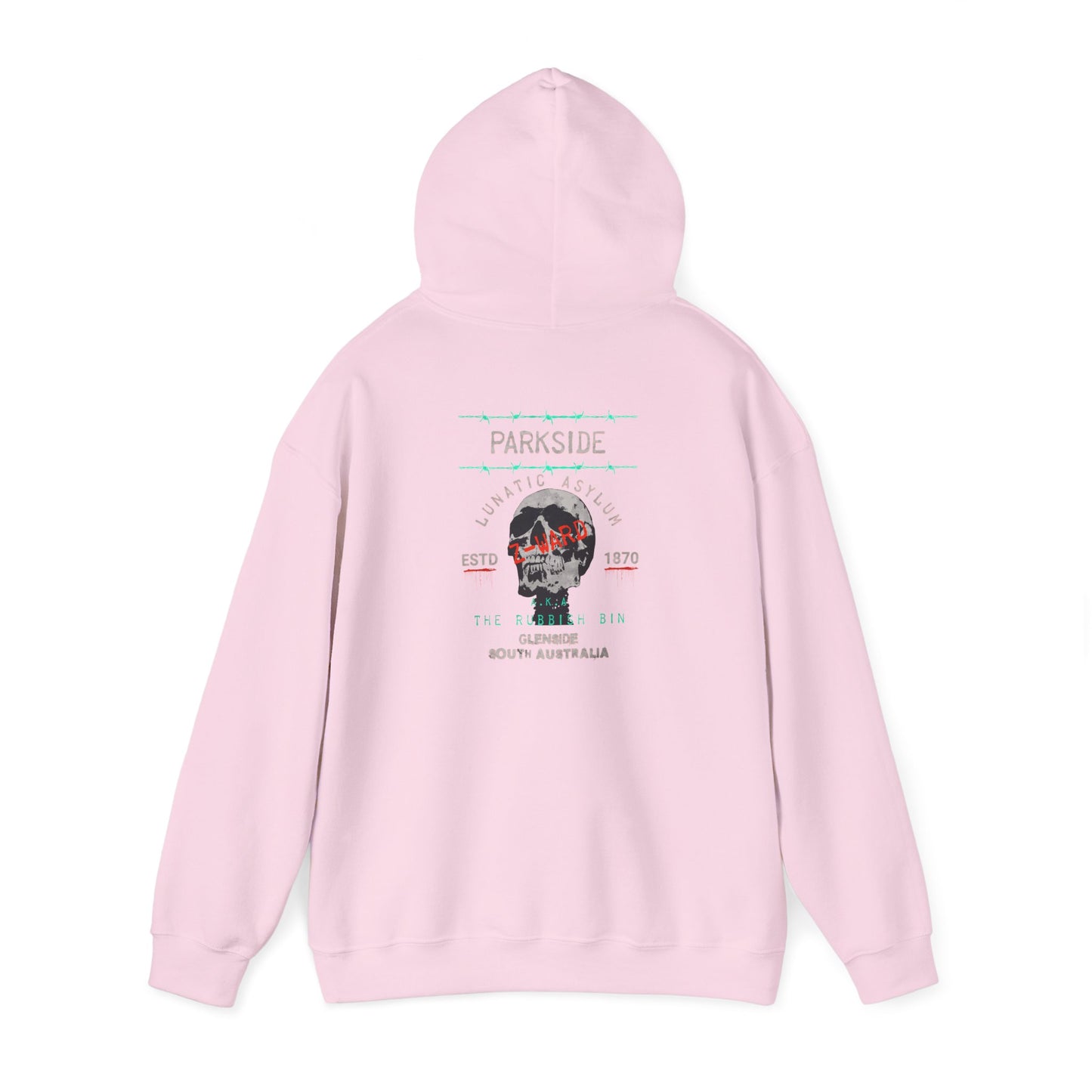 Parkside Lunatic Asylum Graphic Hoodie - Unisex Heavy Blend Sweatshirt