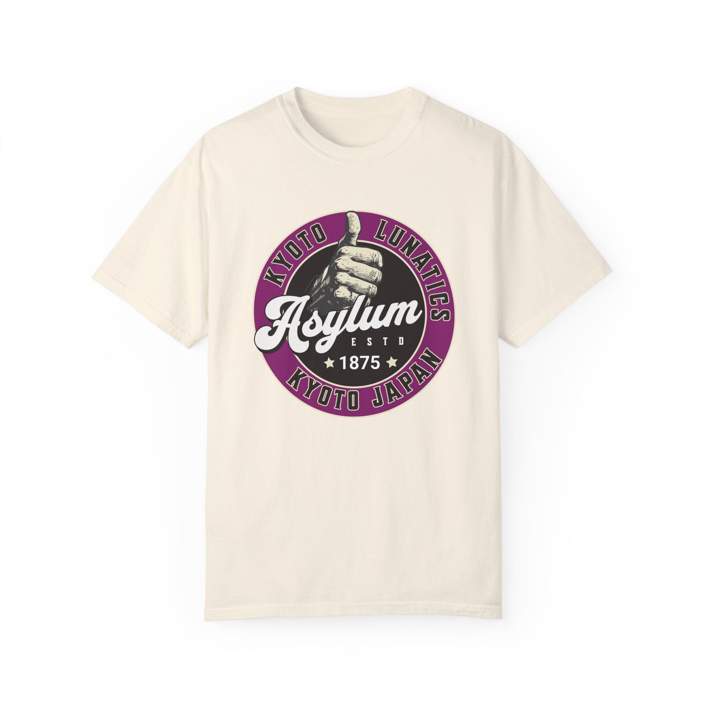 Vintage Kyoto Japan Lunatic Asylum T-Shirt - Unisex Garment-Dyed Tee
