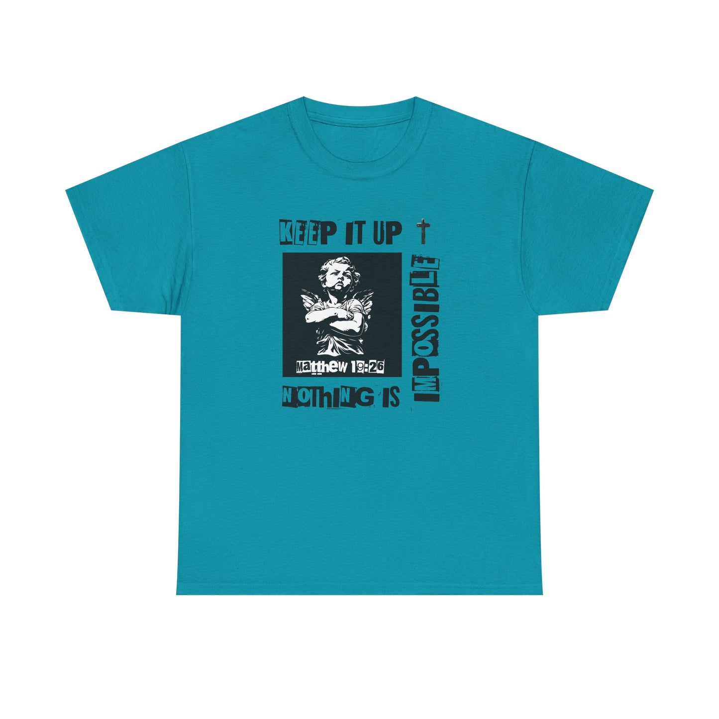 Nothing Is Impossible Unisex Tee with Inspirational Bible Verse for Mental Health Awareness
