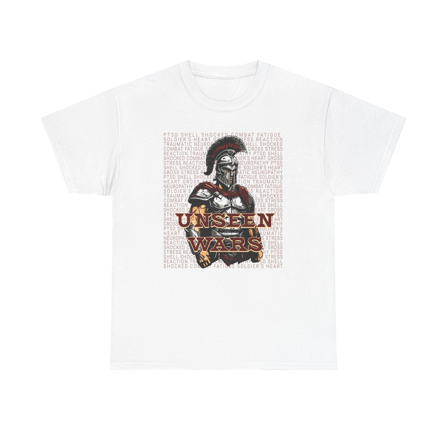PTSD Unseen Wars Graphic Unisex Tee Heavy Cotton Tee