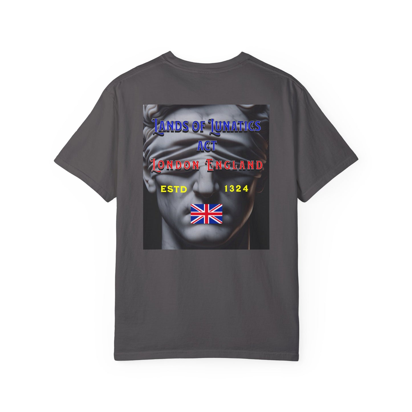 Vintage England Lunatics Unisex T-shirt Printed on Back