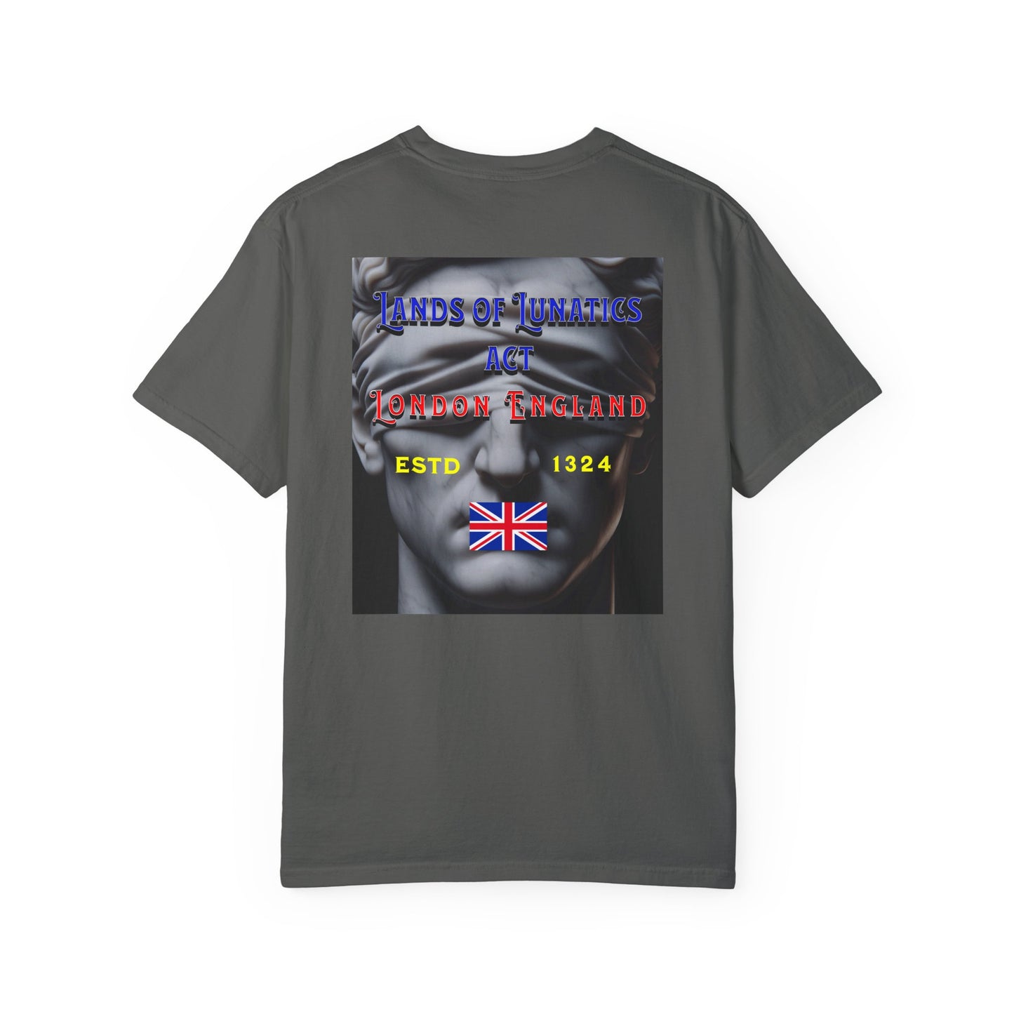 Vintage England Lunatics Unisex T-shirt Printed on Back