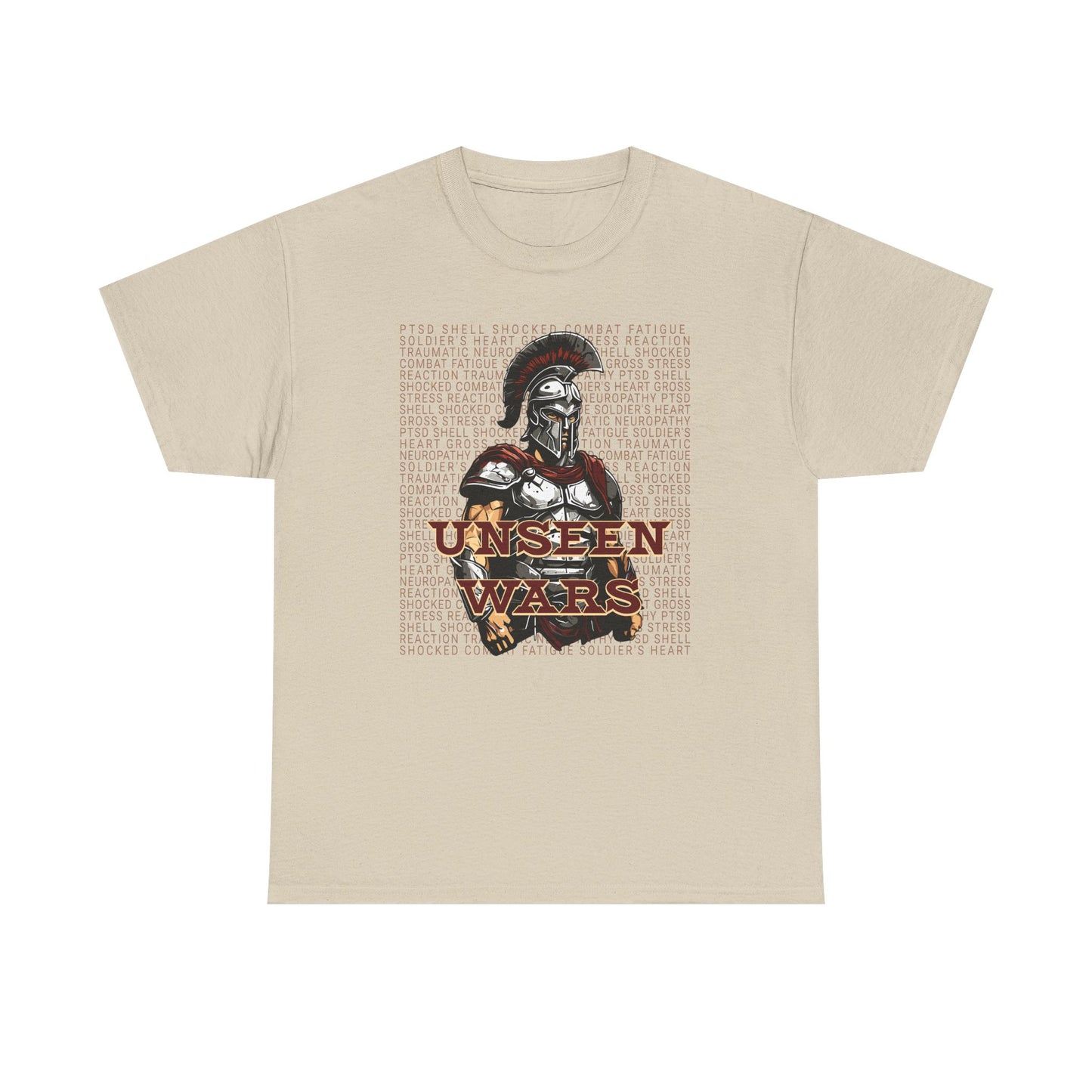 PTSD Unseen Wars Graphic Unisex Tee Heavy Cotton Tee