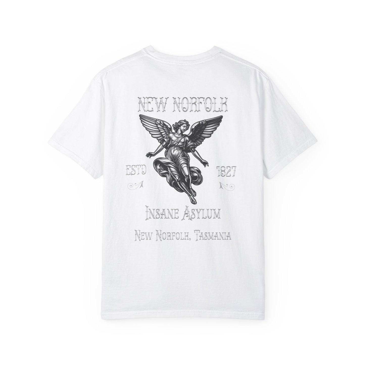 Insane Asylum in Tasmania 1800's Mental Health Awareness Graphic Tee Printed on Back