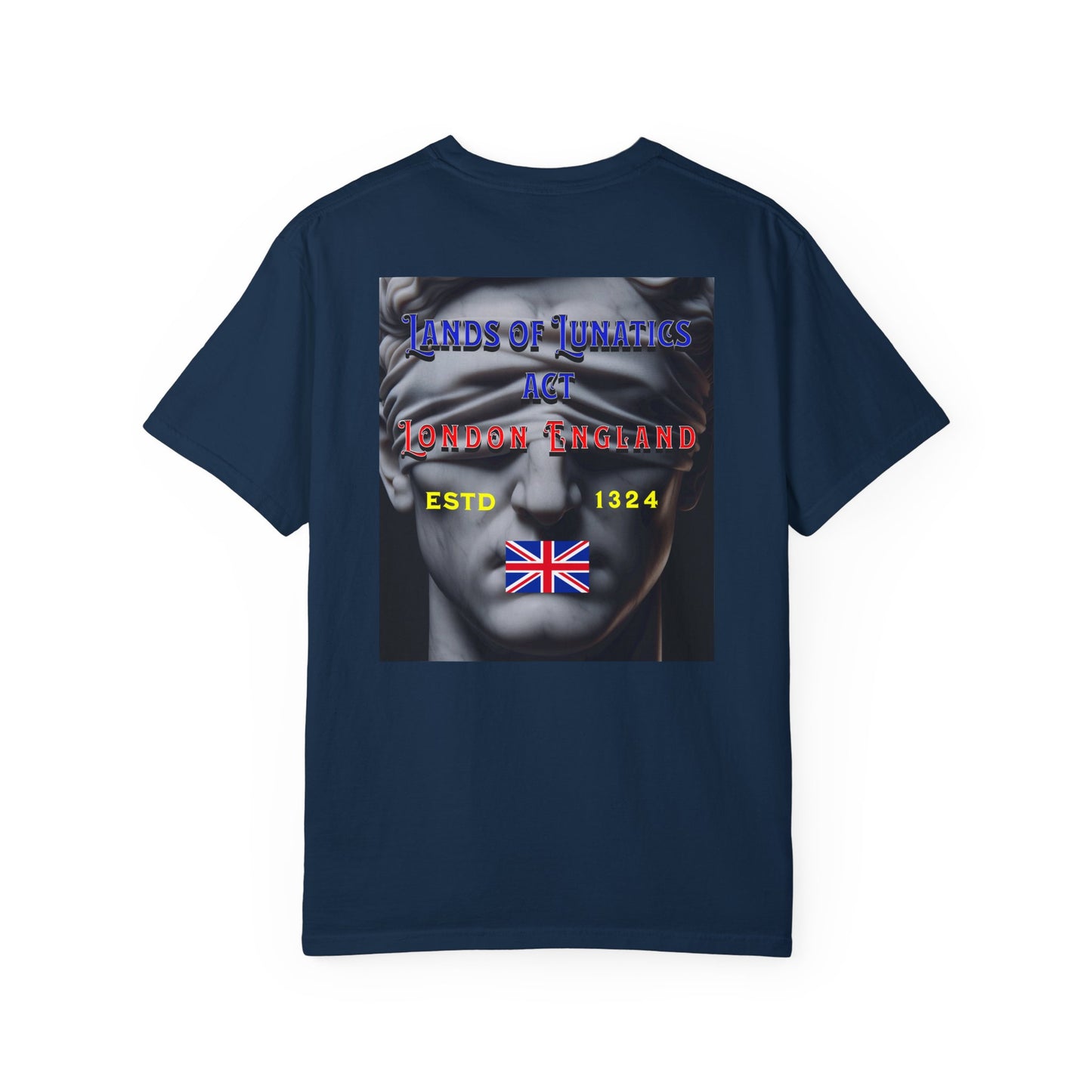 Vintage England Lunatics Unisex T-shirt Printed on Back