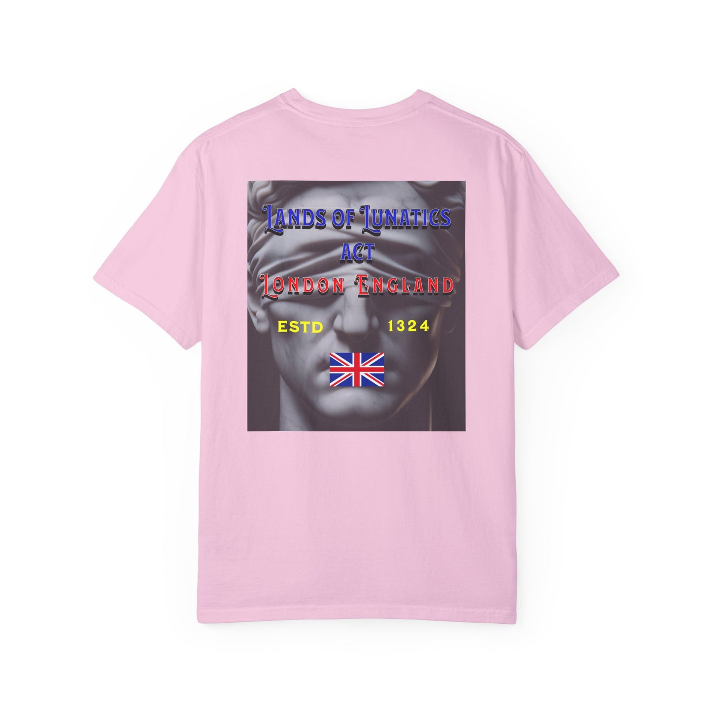 Vintage England Lunatics Unisex T-shirt Printed on Back