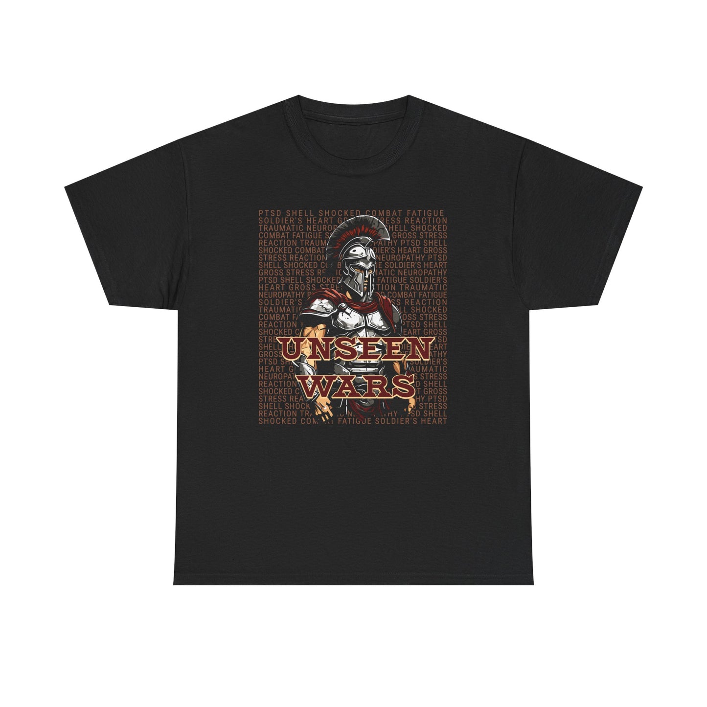 PTSD Unseen Wars Graphic Unisex Tee Heavy Cotton Tee