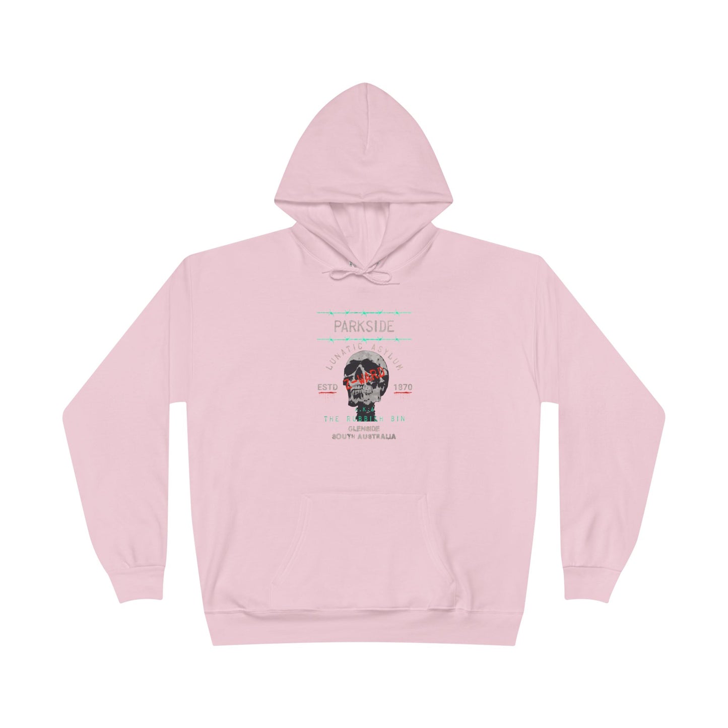 Parkside Lunatic Asylum Hoodie - Printed on Front - Unisex Hoodie for Comfort & Style