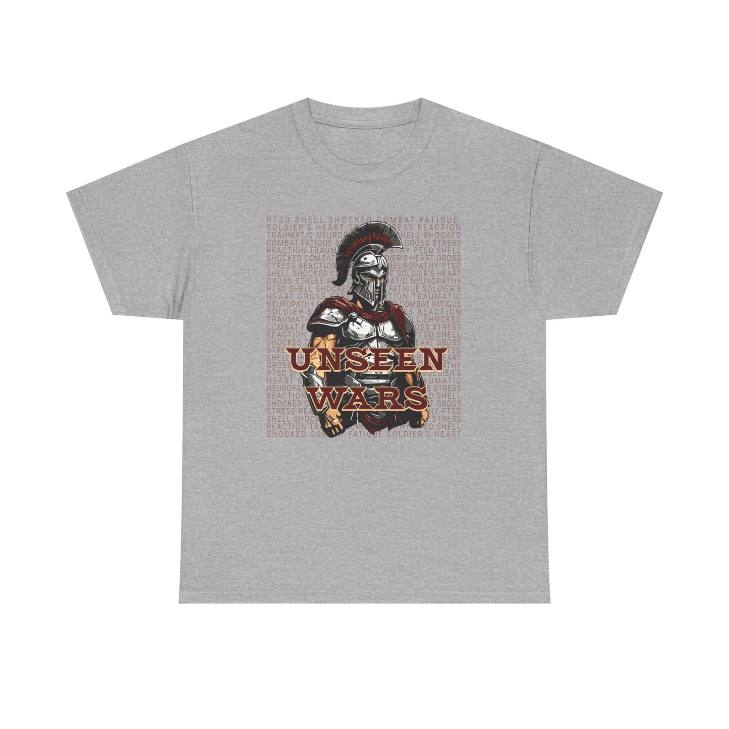 PTSD Unseen Wars Graphic Unisex Tee Heavy Cotton Tee