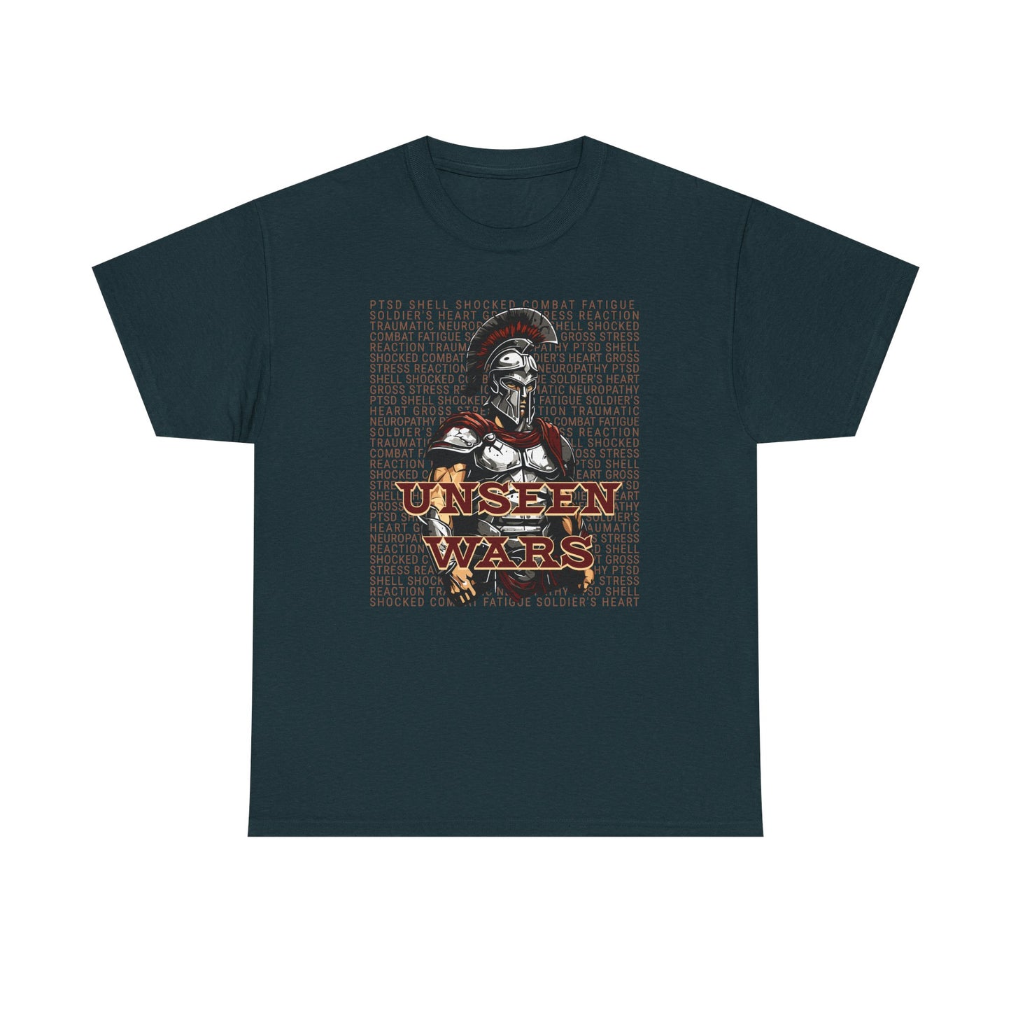 PTSD Unseen Wars Graphic Unisex Tee Heavy Cotton Tee
