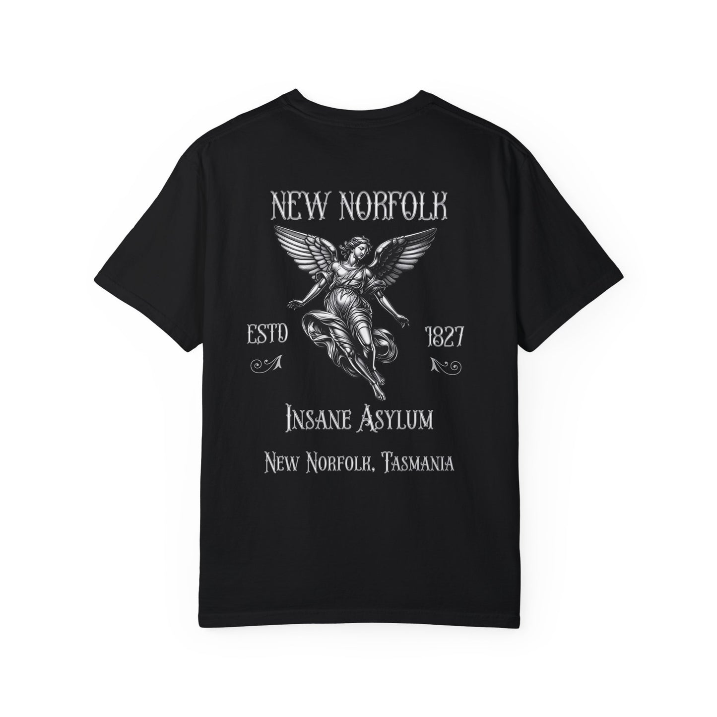Insane Asylum in Tasmania 1800's Mental Health Awareness Graphic Tee Printed on Back