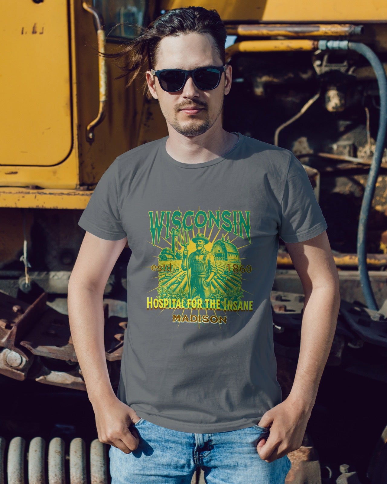 Wisconsin Insane Asylum Mental Health Awareness Tee - Vintage T-shirt