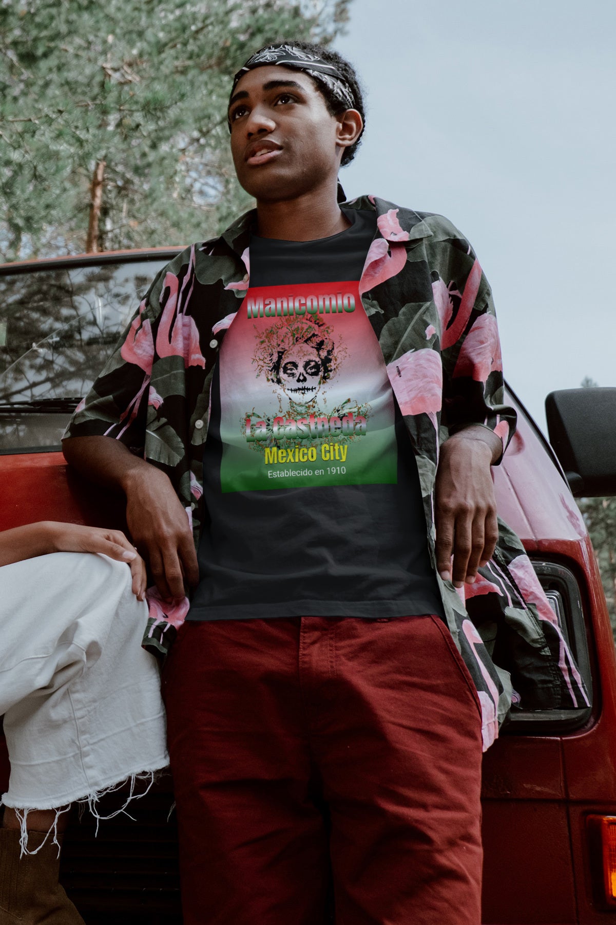 Dia de los Muertos Mexico City inspired Design Unisex Tee