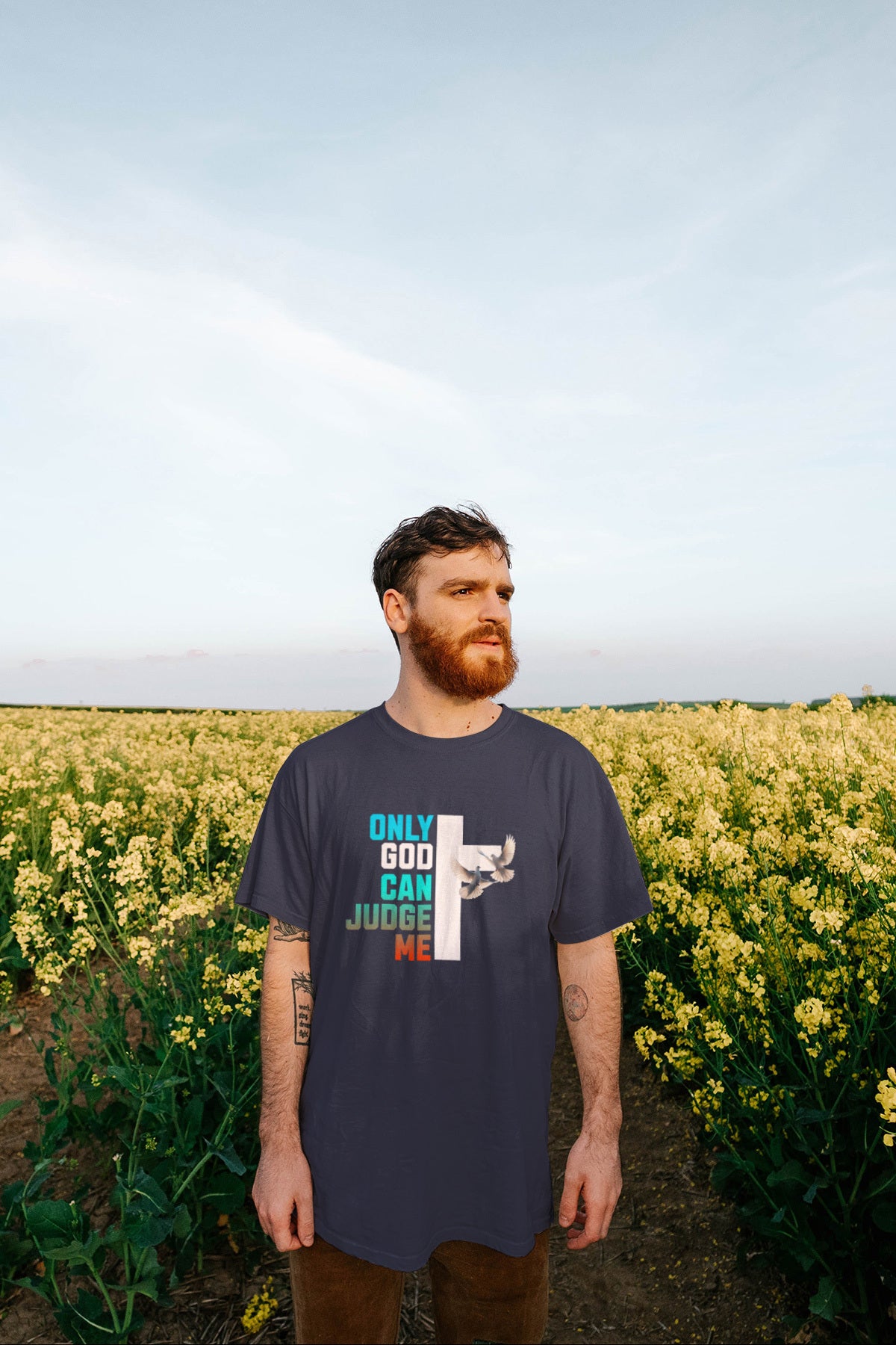 Inspirational T-Shirt - Only God Can Judge Me - Mental Health Awareness