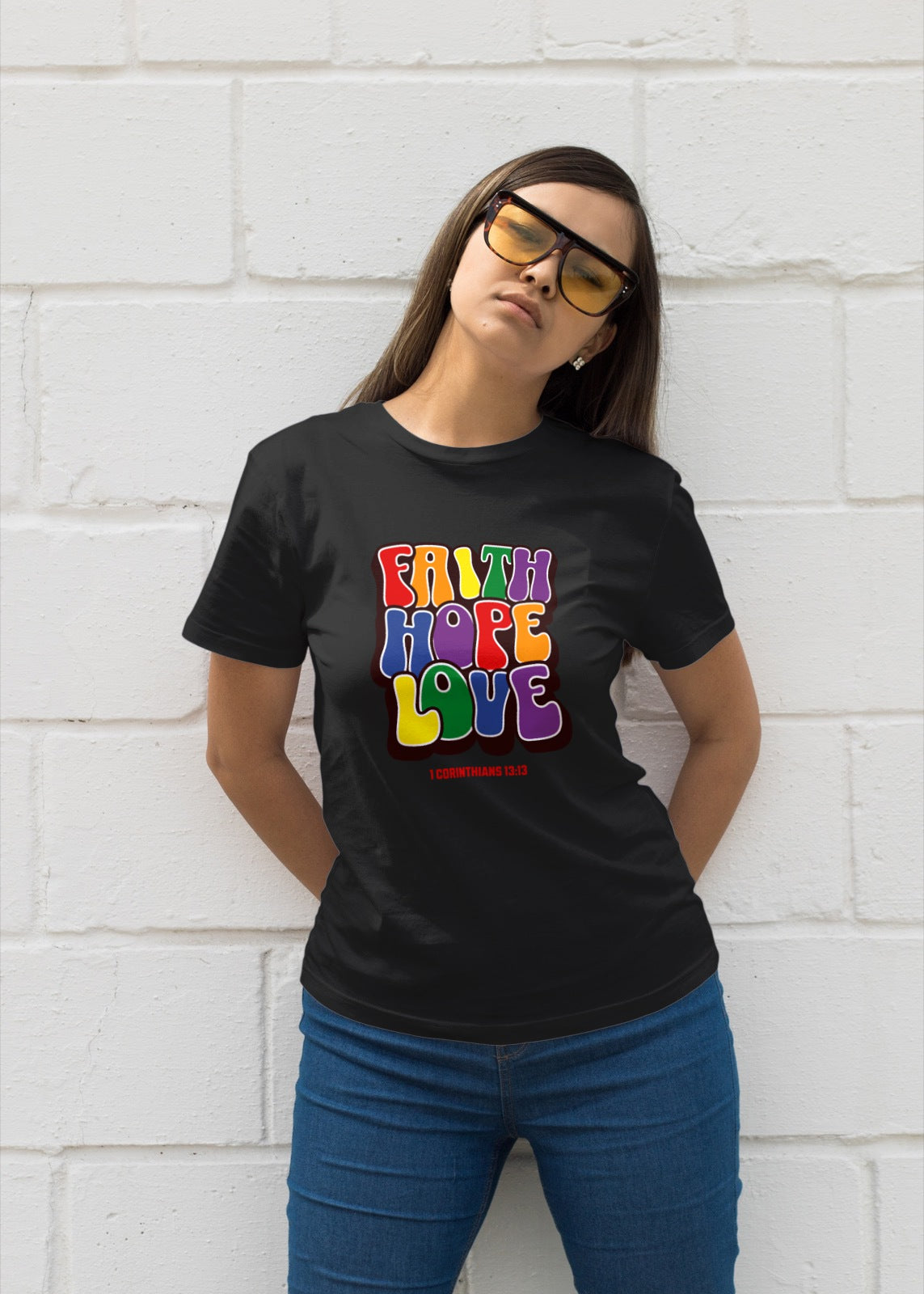 Faith Hope Love Unisex Tee - Mental Health Awareness - 1 Corinthians 13:13