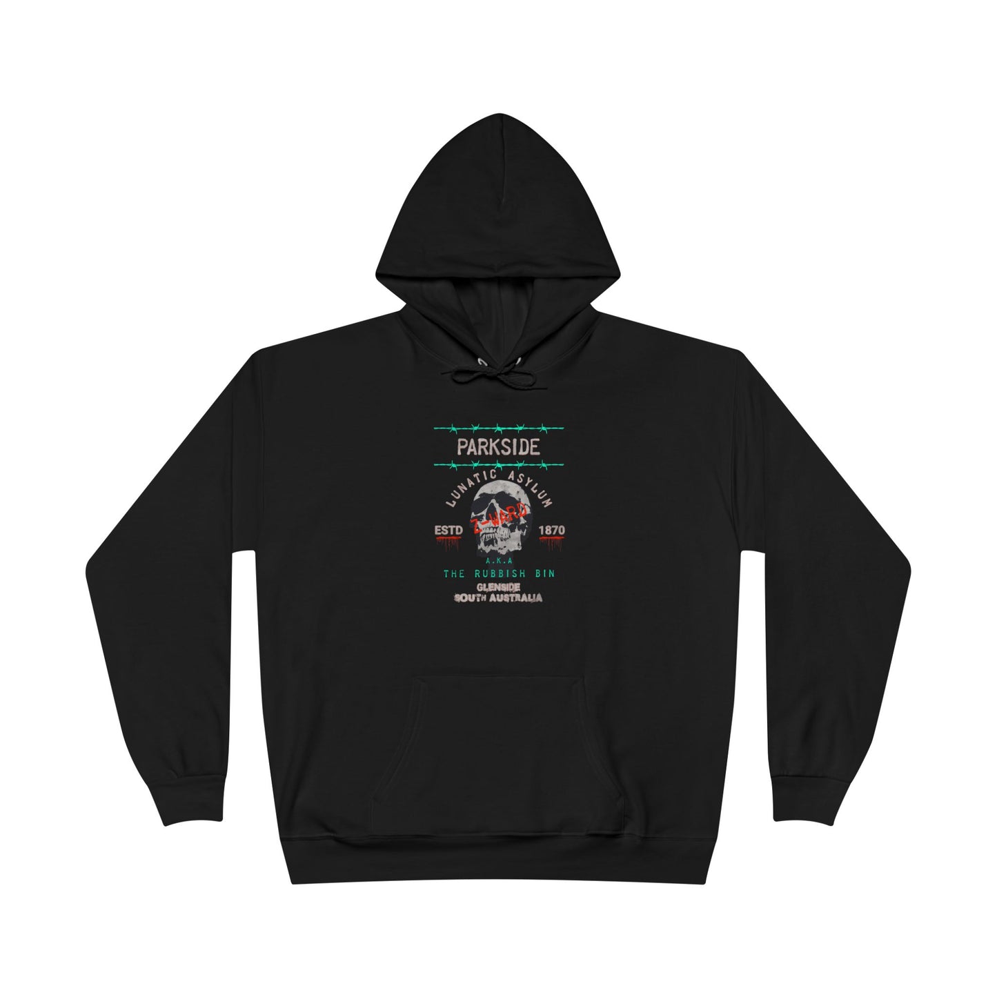 Parkside Lunatic Asylum Hoodie - Printed on Front - Unisex Hoodie for Comfort & Style