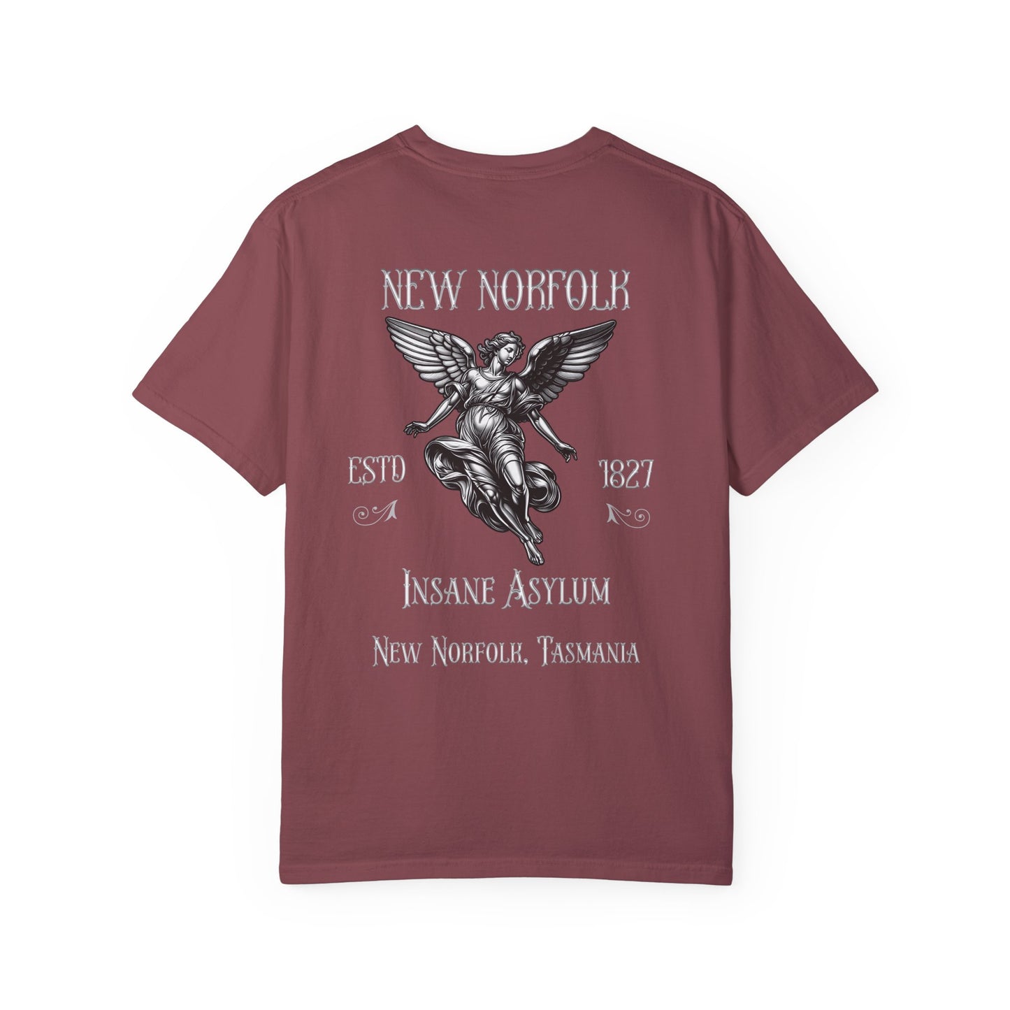 Insane Asylum in Tasmania 1800's Mental Health Awareness Graphic Tee Printed on Back