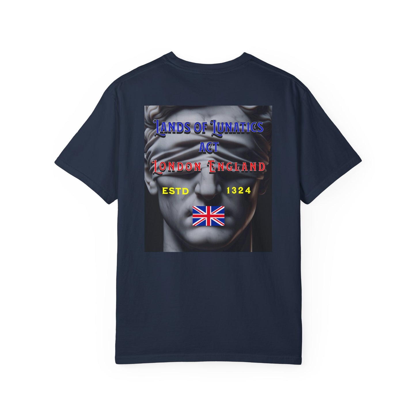 Vintage England Lunatics Unisex T-shirt Printed on Back