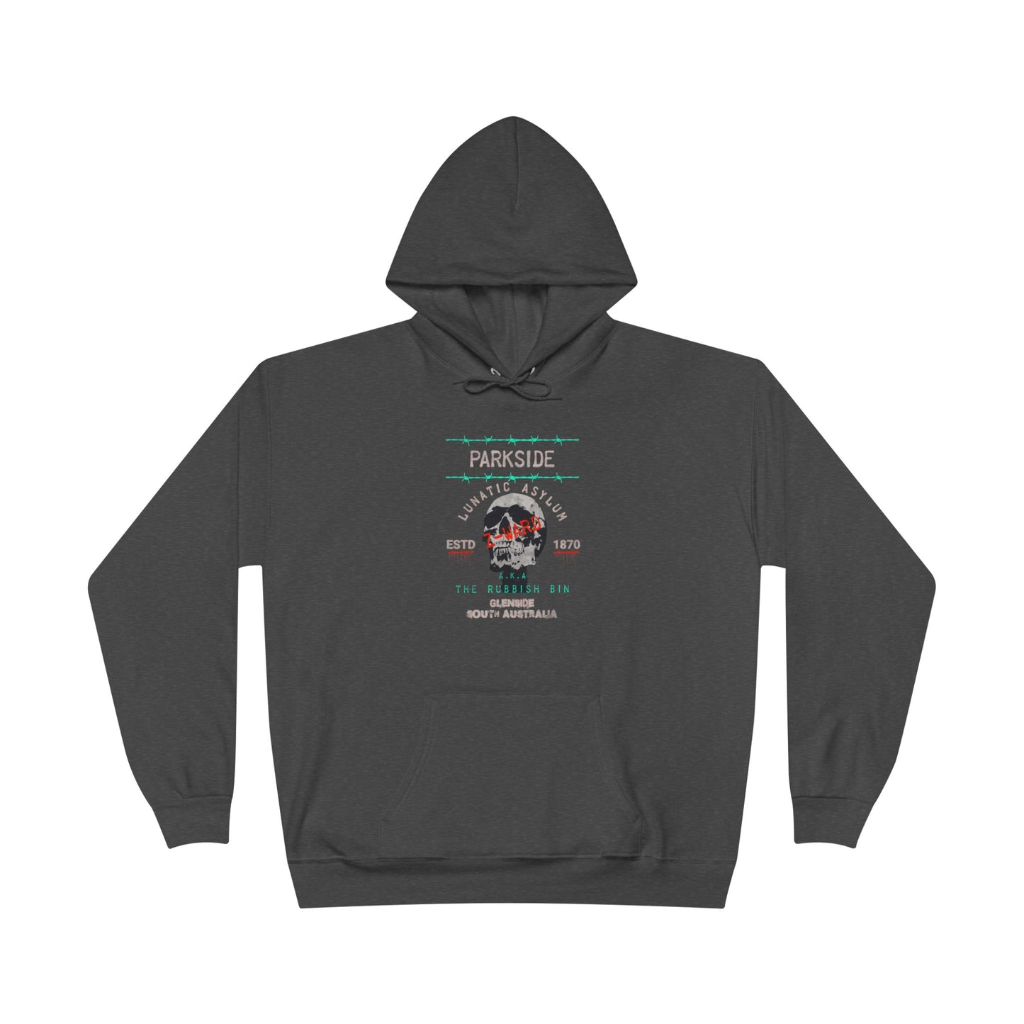 Parkside Lunatic Asylum Hoodie - Printed on Front - Unisex Hoodie for Comfort & Style
