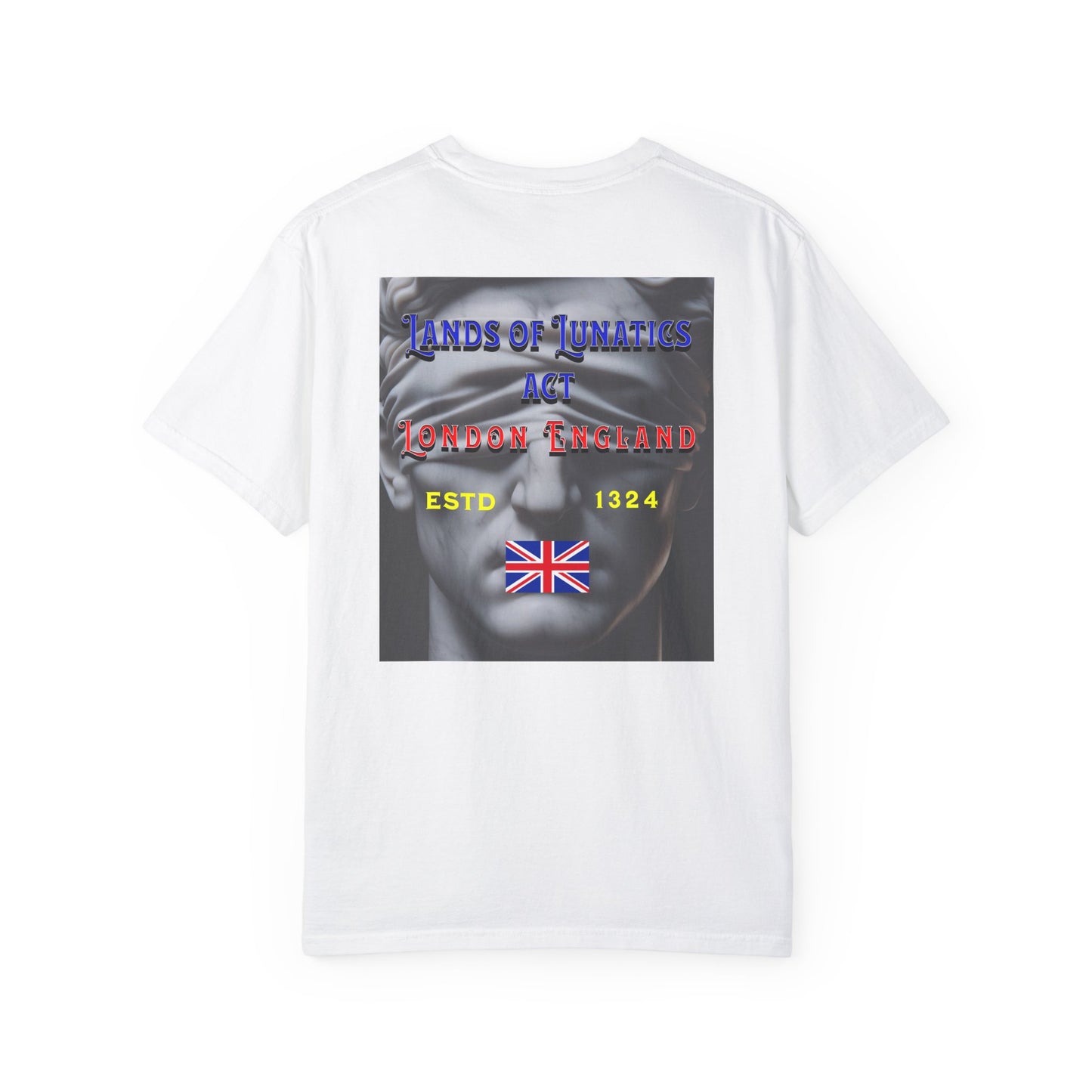 Vintage England Lunatics Unisex T-shirt Printed on Back
