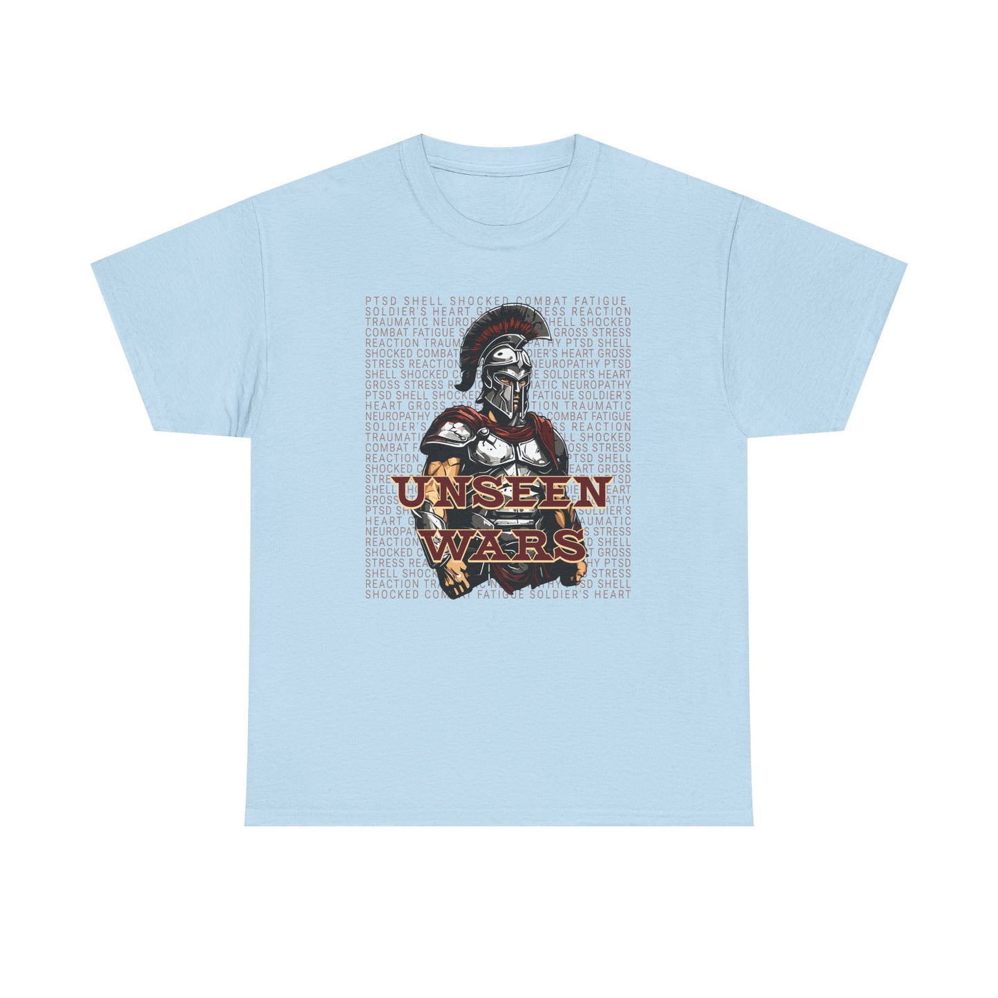 PTSD Unseen Wars Graphic Unisex Tee Heavy Cotton Tee