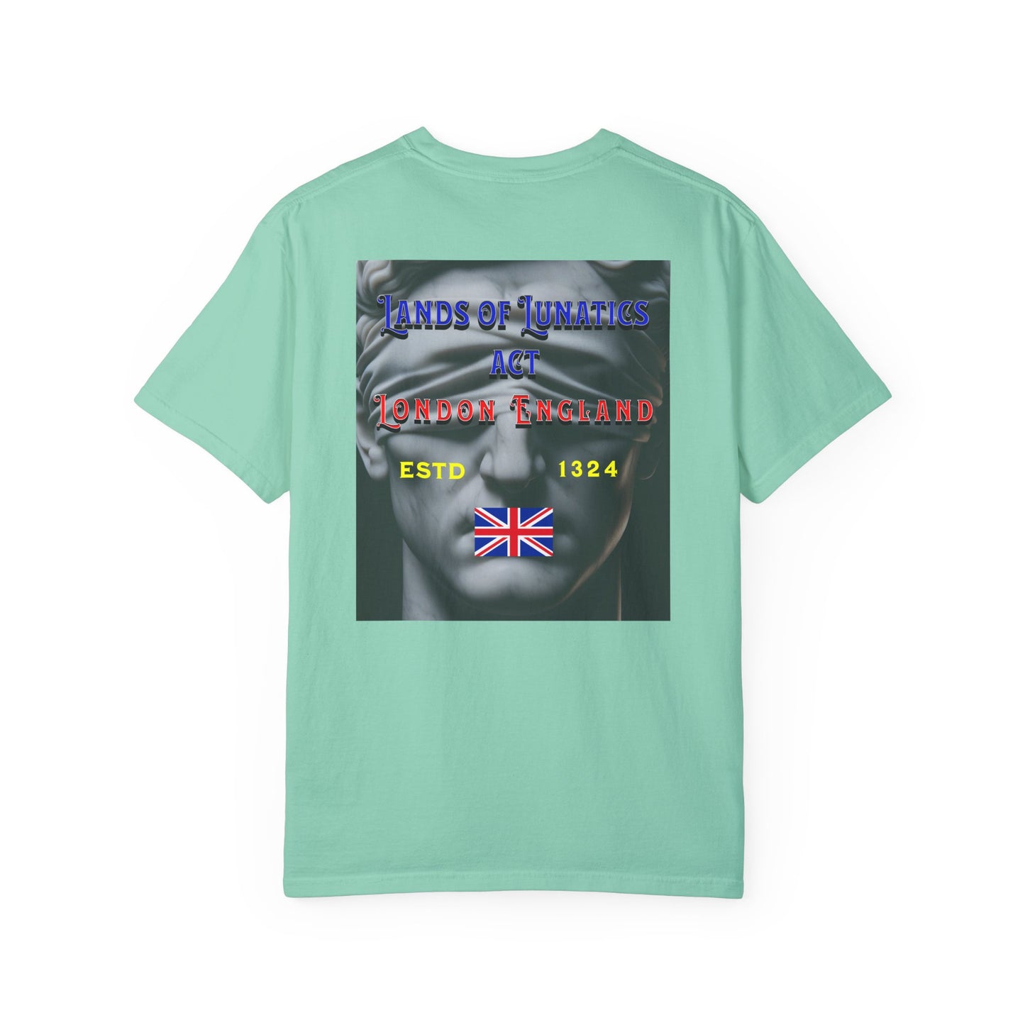 Vintage England Lunatics Unisex T-shirt Printed on Back