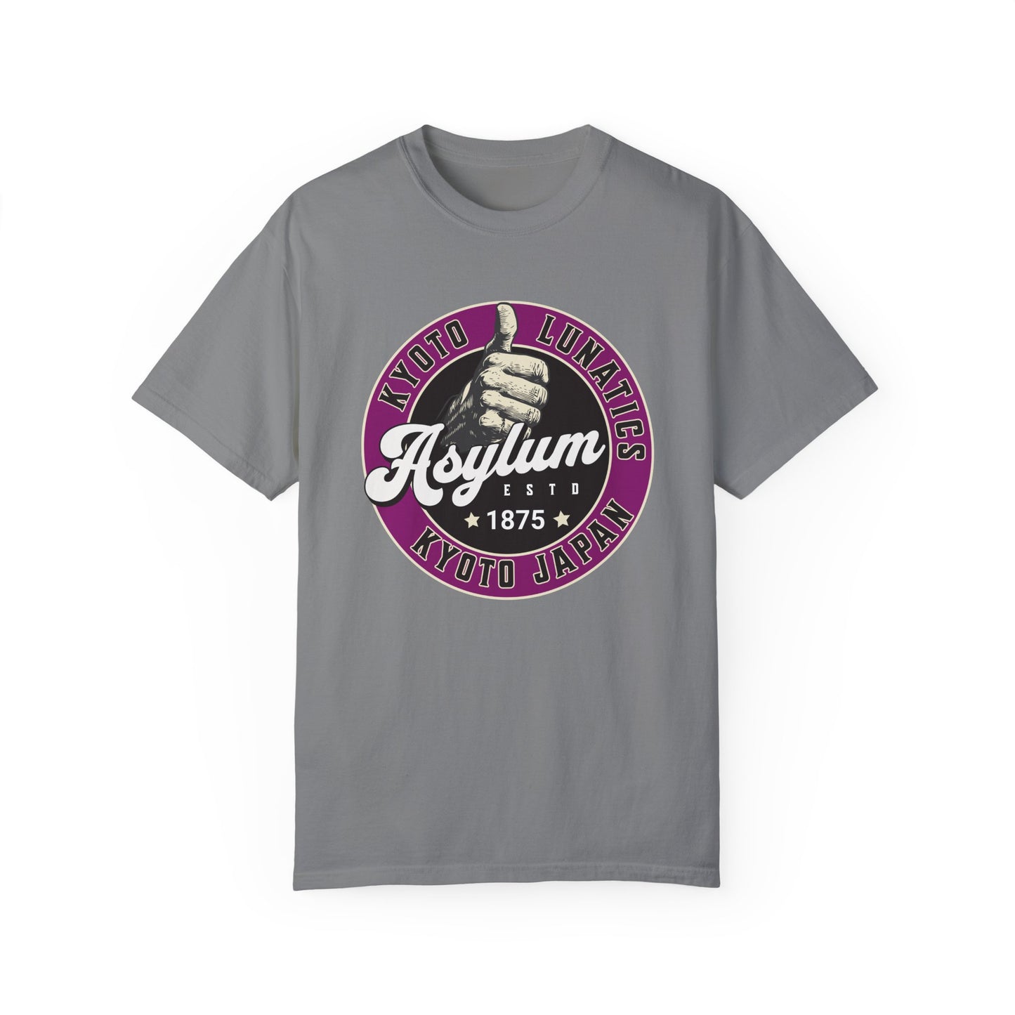 Vintage Kyoto Japan Lunatic Asylum T-Shirt - Unisex Garment-Dyed Tee