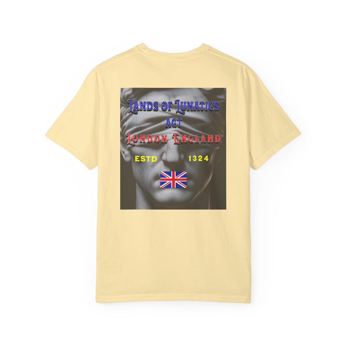 Vintage England Lunatics Unisex T-shirt Printed on Back