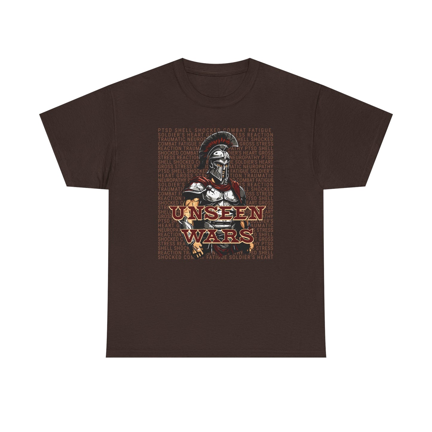 PTSD Unseen Wars Graphic Unisex Tee Heavy Cotton Tee