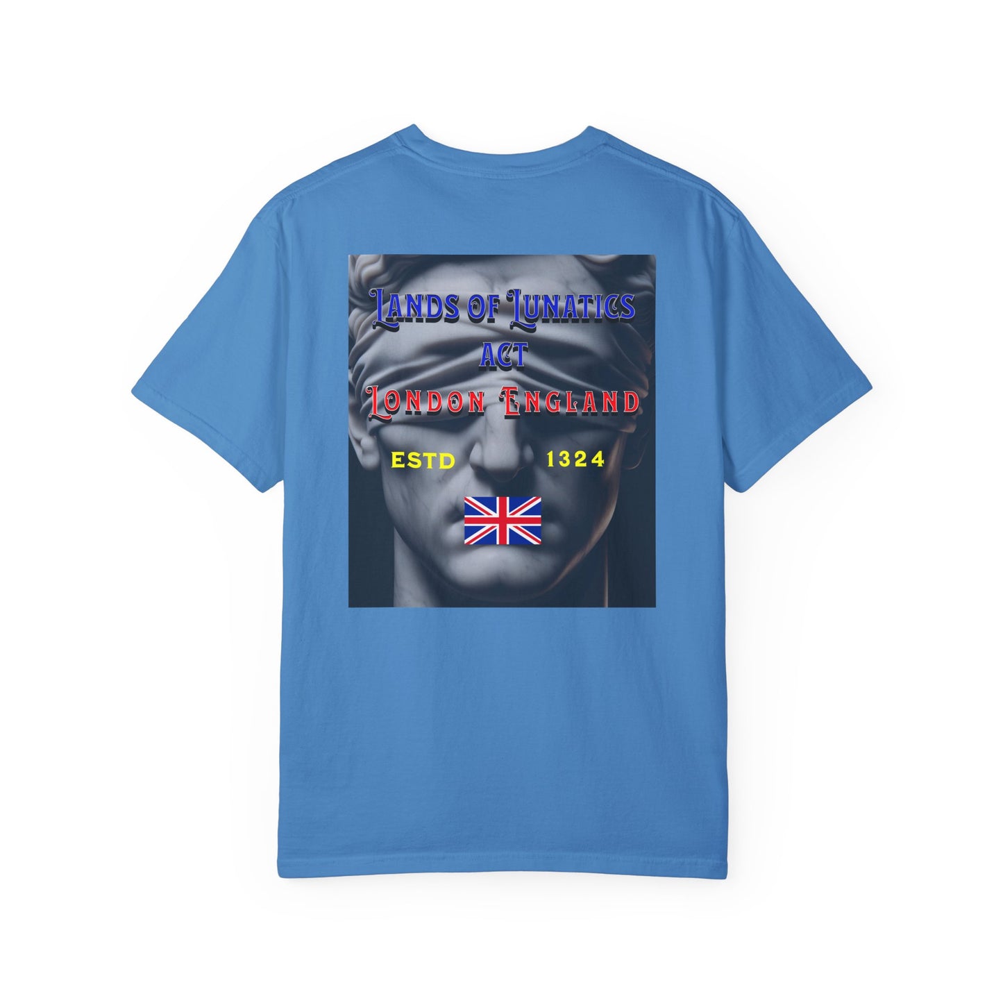 Vintage England Lunatics Unisex T-shirt Printed on Back