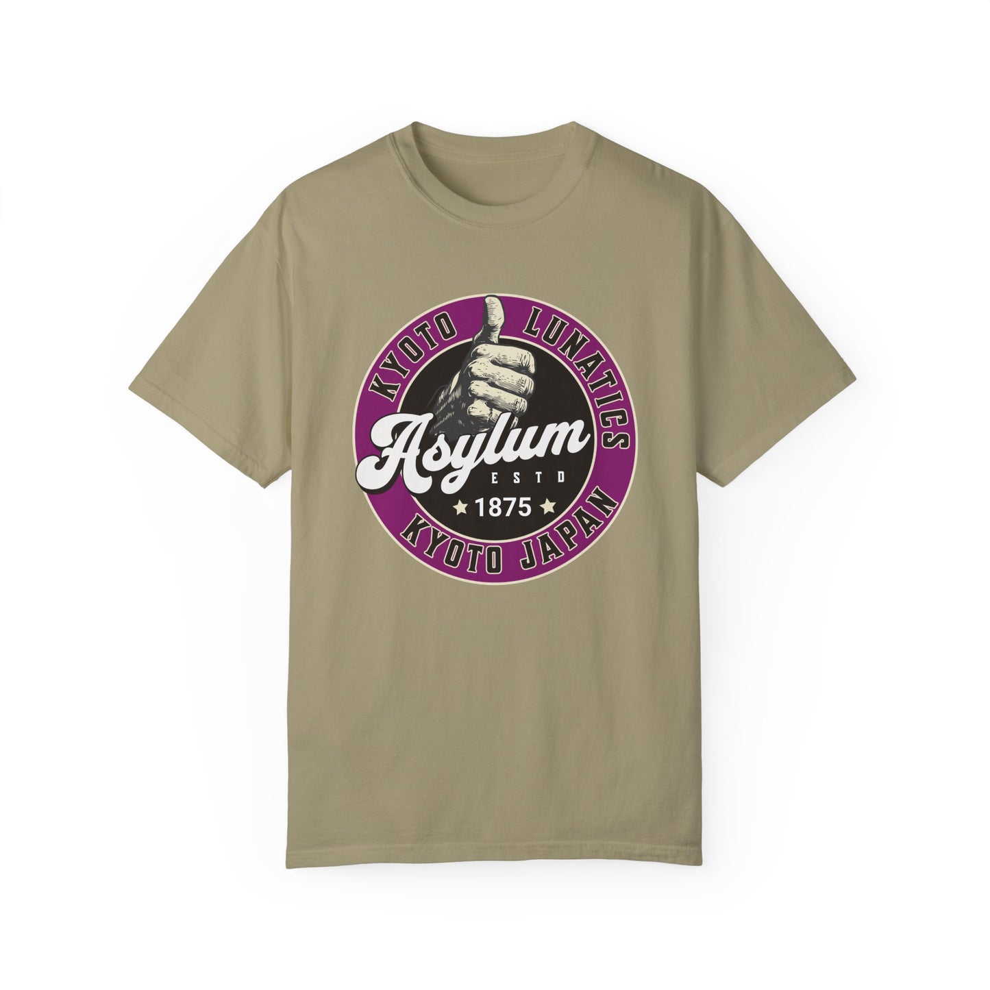 Vintage Kyoto Japan Lunatic Asylum T-Shirt - Unisex Garment-Dyed Tee