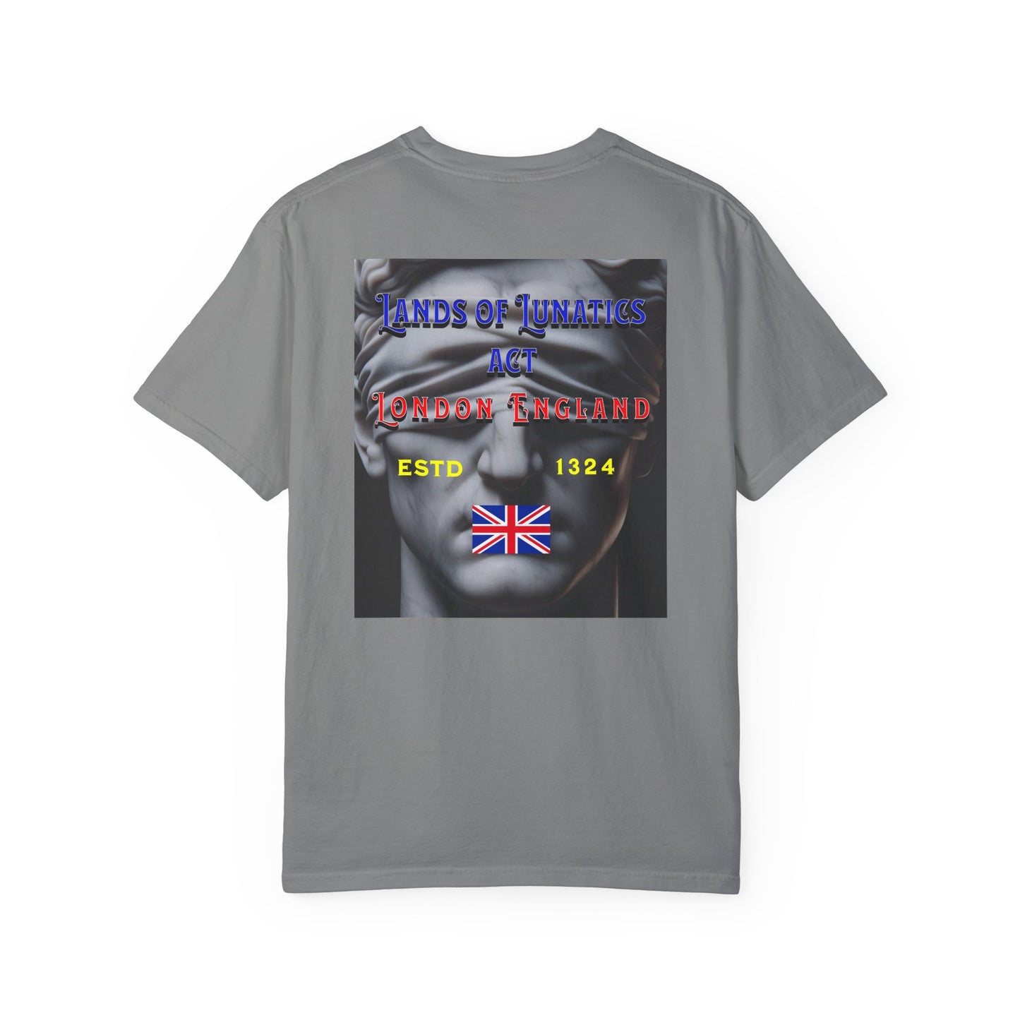 Vintage England Lunatics Unisex T-shirt Printed on Back