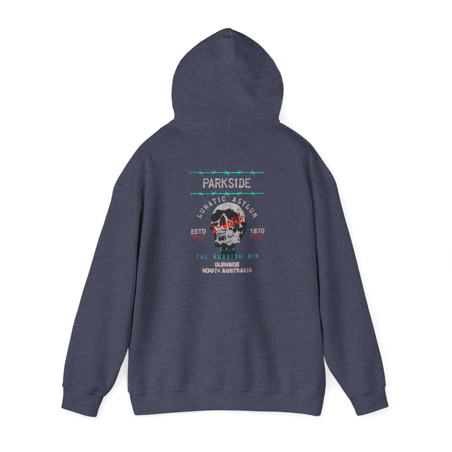 Parkside Lunatic Asylum Graphic Hoodie - Unisex Heavy Blend Sweatshirt