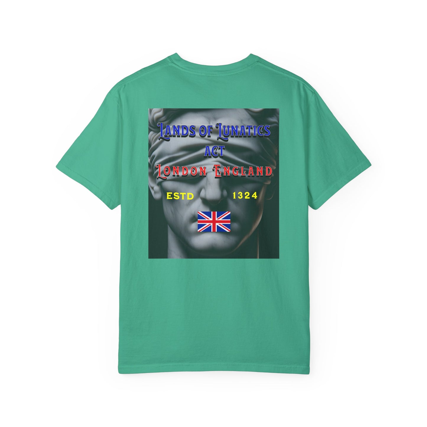 Vintage England Lunatics Unisex T-shirt Printed on Back