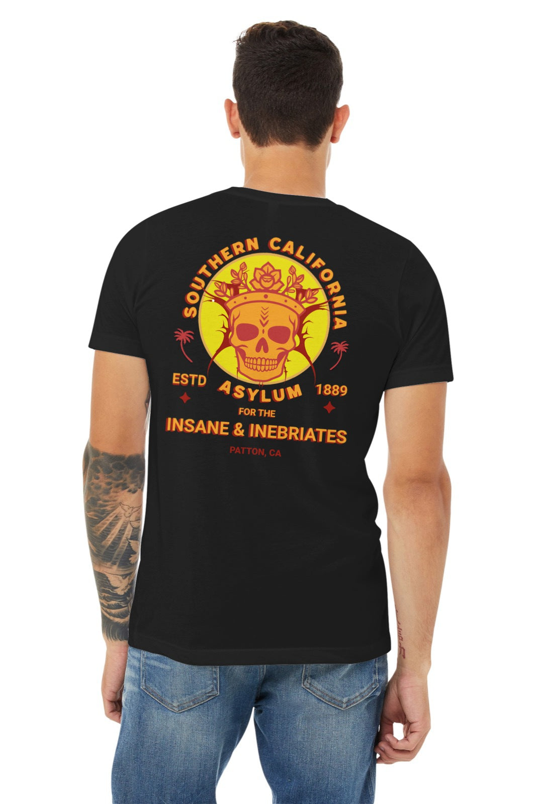 Southern California Asylum Mental Health Awareness T-shirt Printed on Back