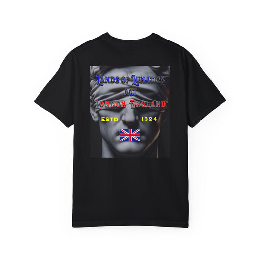 Vintage England Lunatics Unisex T-shirt Printed on Back