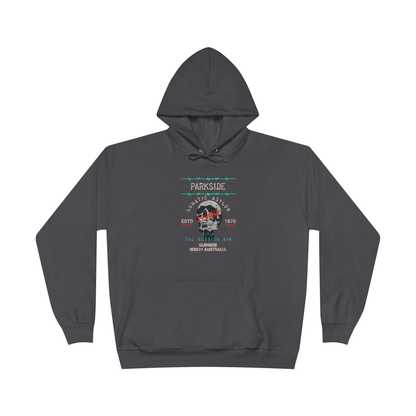 Parkside Lunatic Asylum Hoodie - Printed on Front - Unisex Hoodie for Comfort & Style